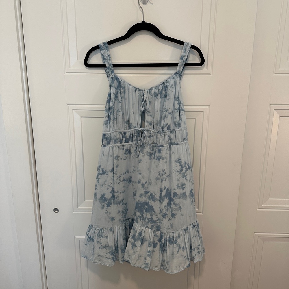 American Eagle Blue Tie-Dye Sleeveless Dress